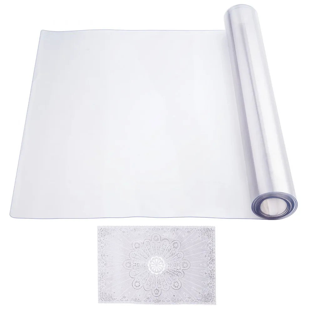 VEVOR PVC Table Protector 24x96 Inch Clear Plastic Desk Protector 1.5mm Thick