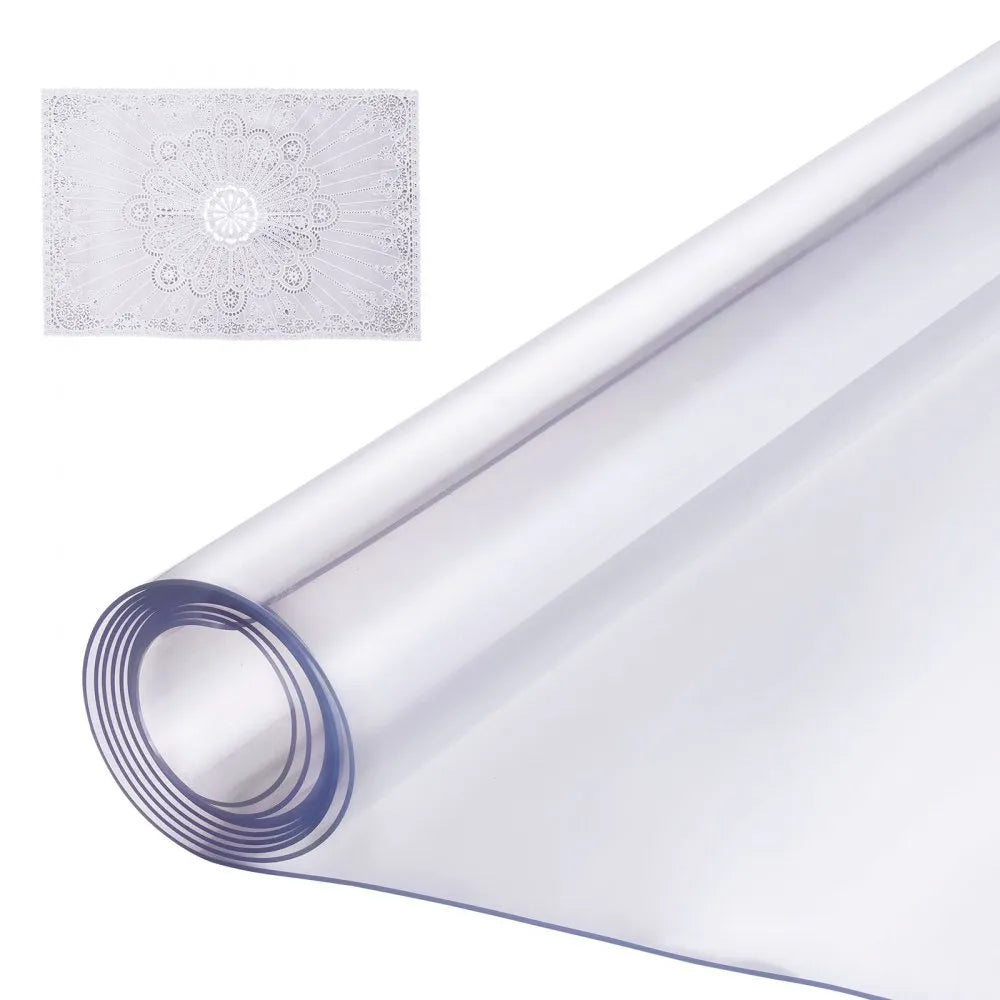 VEVOR PVC Table Protector 54x54 Inch Clear Plastic Desk Protector 2.0mm Thick