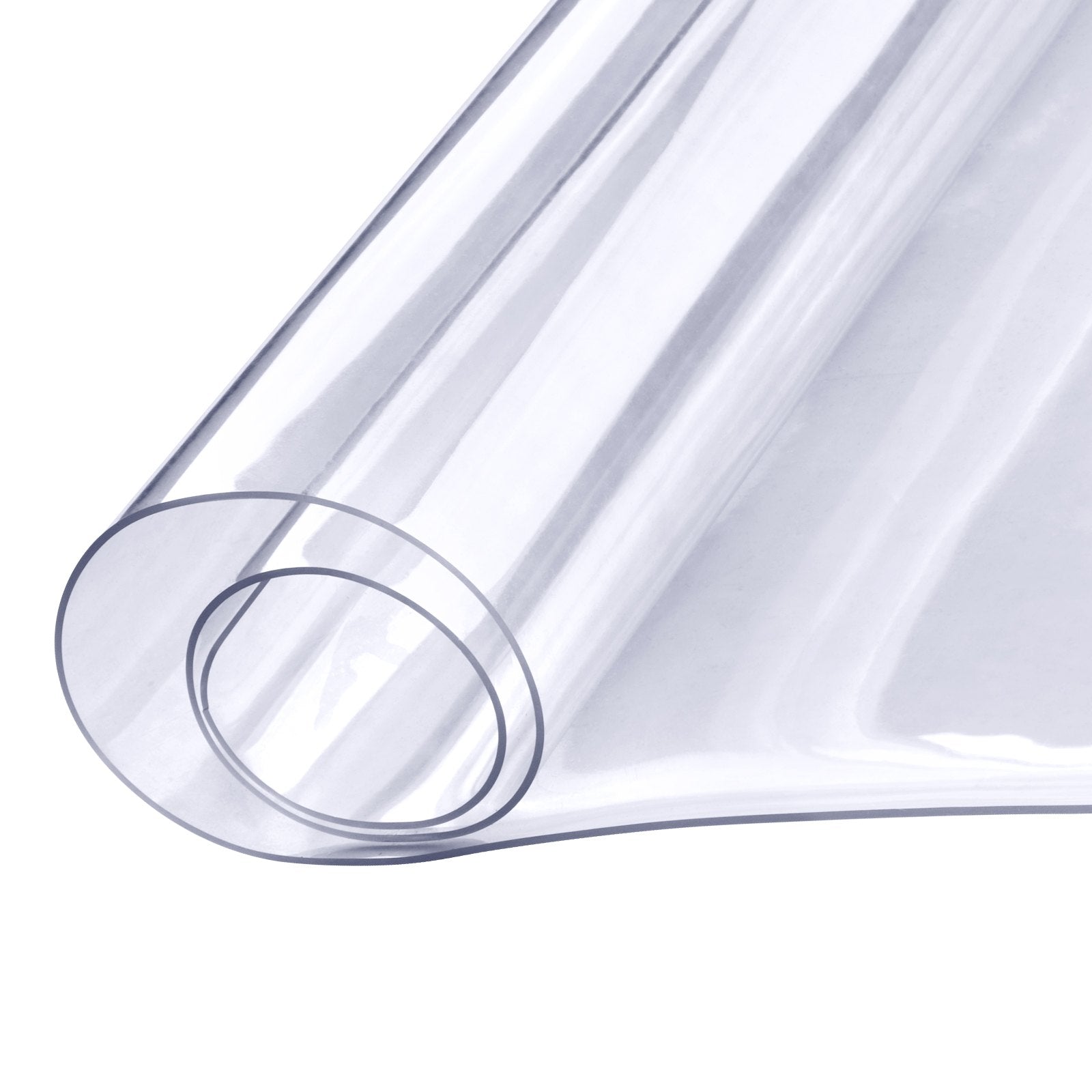 VEVOR Clear Table Cover Protector, 18" x 36"/457 x 925.4 mm Table Cover, 1.5 mm Thick PVC Plastic Tablecloth, Waterproof Desktop Protector for Writing Desk, Coffee Table, Dining Room Table 