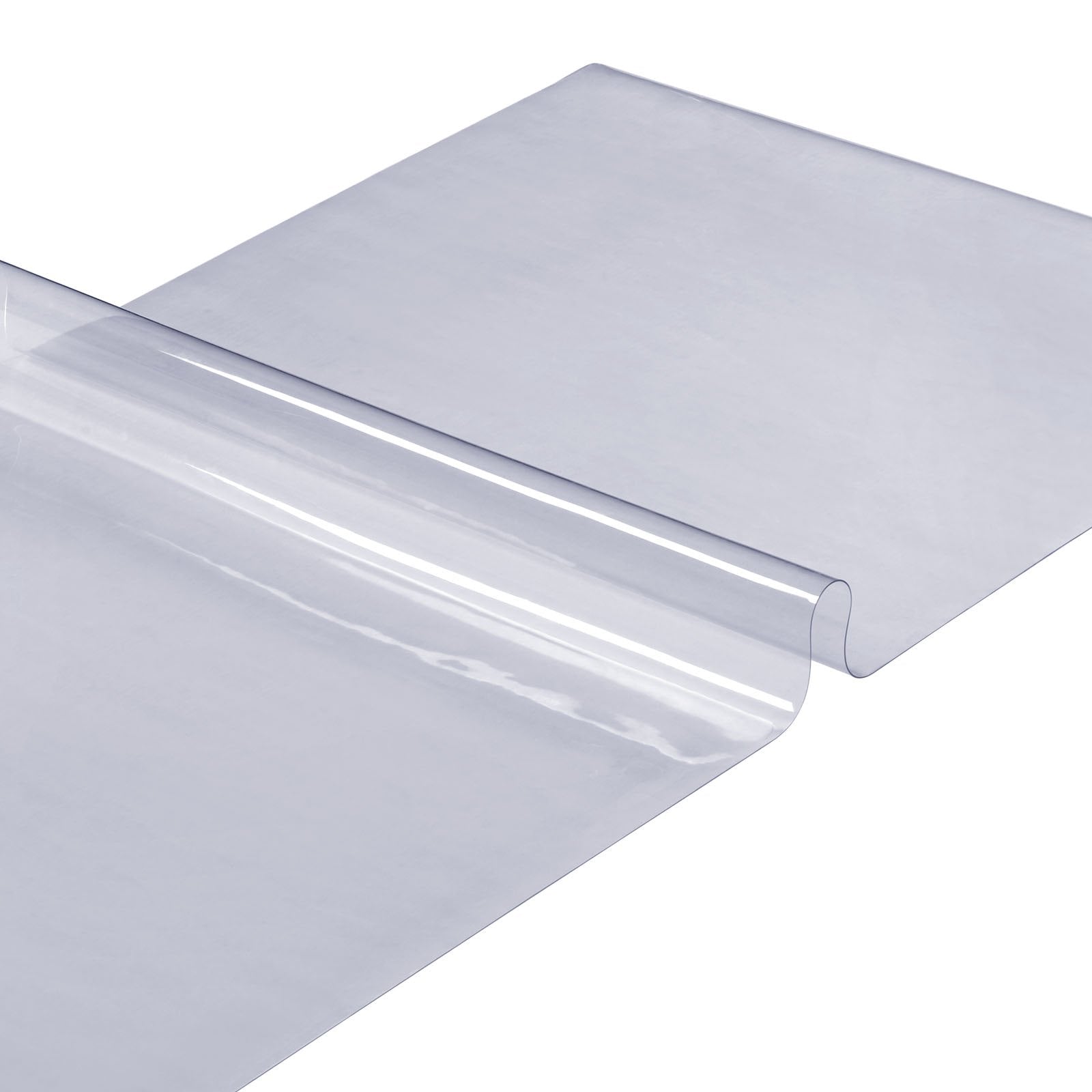 VEVOR Clear Table Cover Protector, 18" x 36"/457 x 925.4 mm Table Cover, 1.5 mm Thick PVC Plastic Tablecloth, Waterproof Desktop Protector for Writing Desk, Coffee Table, Dining Room Table 