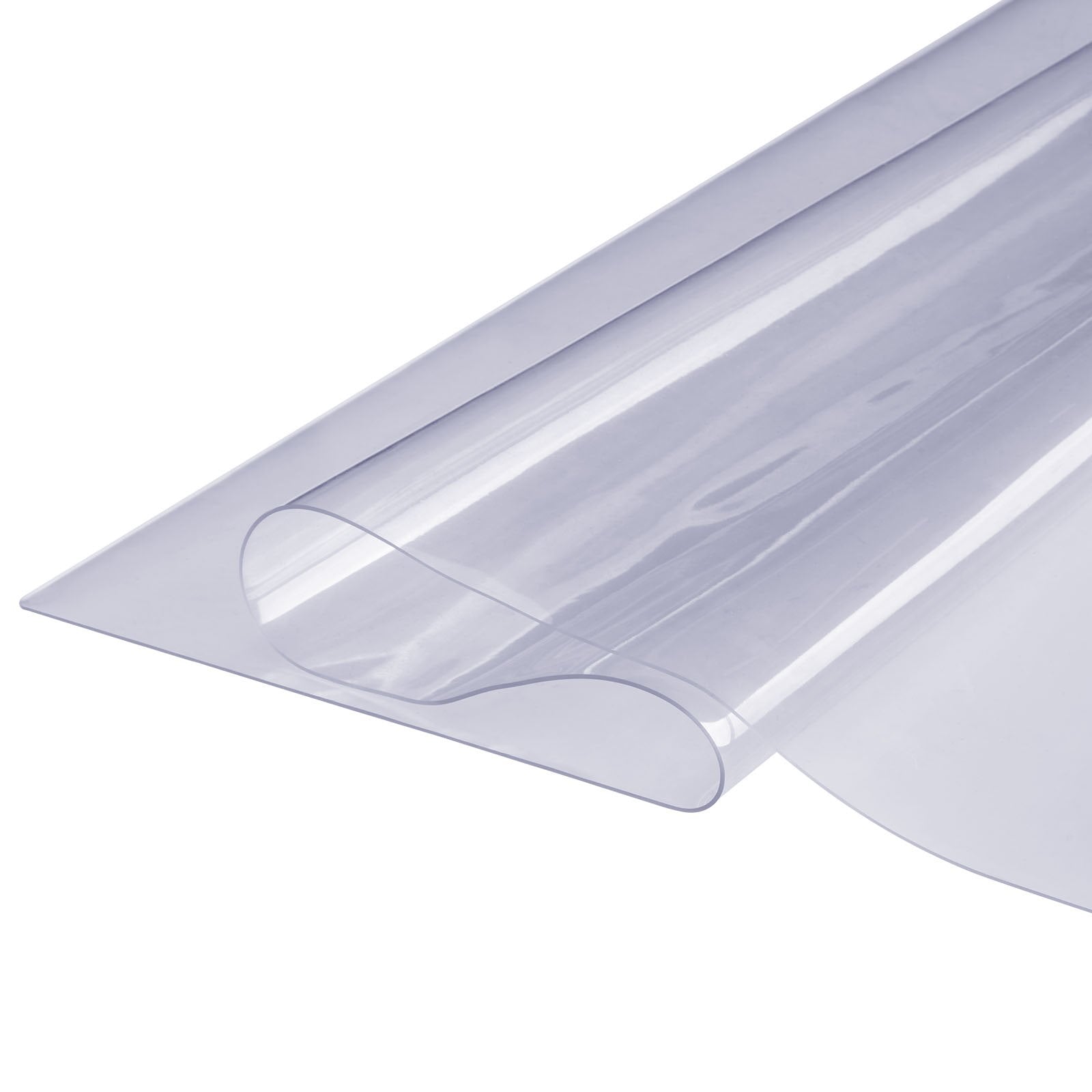 VEVOR Clear Table Cover Protector, 18" x 36"/457 x 925.4 mm Table Cover, 1.5 mm Thick PVC Plastic Tablecloth, Waterproof Desktop Protector for Writing Desk, Coffee Table, Dining Room Table 