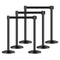 VEVOR 6 Pcs Stanchion Post with 4 Retractable Belts & Sand Injection Hollow Base
