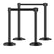 VEVOR 4 Pcs Stanchion Post with 4 Retractable Belts & Sand Injection Hollow Base