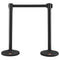 VEVOR Crowd Control Stanchions, 2-Pack Crowd Control Barriers with 6.5FT Black Retractable Belt, Plastic Stanchion Queue Post, Belt Barriers Line Divider Stanchion Set for Party, Airport, Exhibition