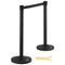 VEVOR Crowd Control Stanchion, 4-Pack Crowd Control Barrier, Carbon Steel Baking Painted Stanchion Queue Post with 2PCS 6.5FT Retractable Belt & Fillable Base, Belt Barrier Line Divider, Easy Assembly
