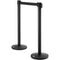 VEVOR Crowd Control Stanchions, 2-Pack Crowd Control Barriers, Carbon Steel Baking Painted Stanchion Queue Post with 11FT Black Retractable Belt, Belt Barriers Line Divider for Exhibition, Airport
