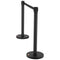 VEVOR Crowd Control Stanchions, 2-Pack Crowd Control Barriers, Carbon Steel Baking Painted Stanchion Queue Post with 6.5FT Black Retractable Belt, Belt Barriers Line Divider for Exhibition, Airport