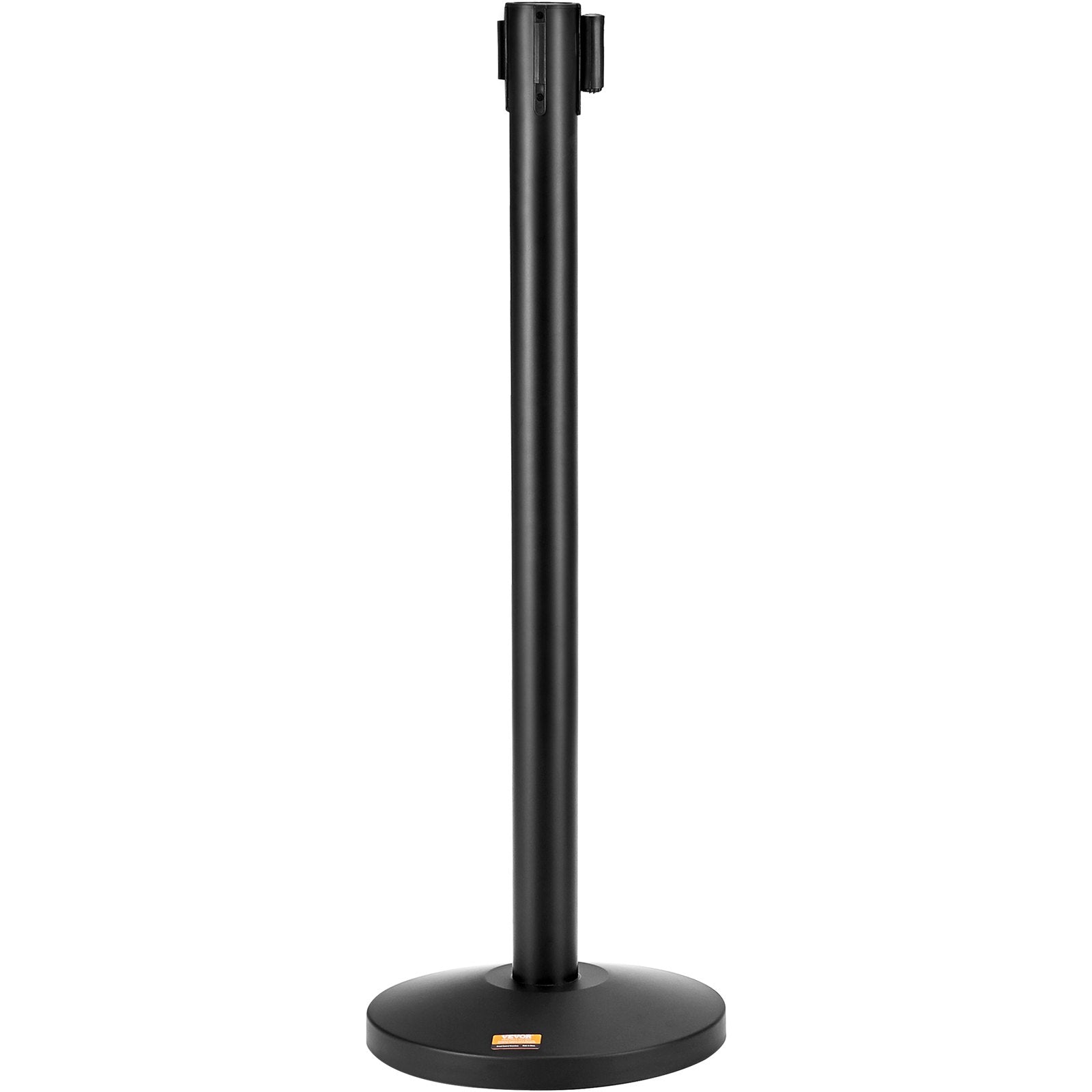 VEVOR Crowd Control Stanchions, 2-Pack Crowd Control Barriers, Carbon Steel Baking Painted Stanchion Queue Post with 11FT Red Retractable Belt, Belt Barriers Line Divider for Exhibition, Airport 
