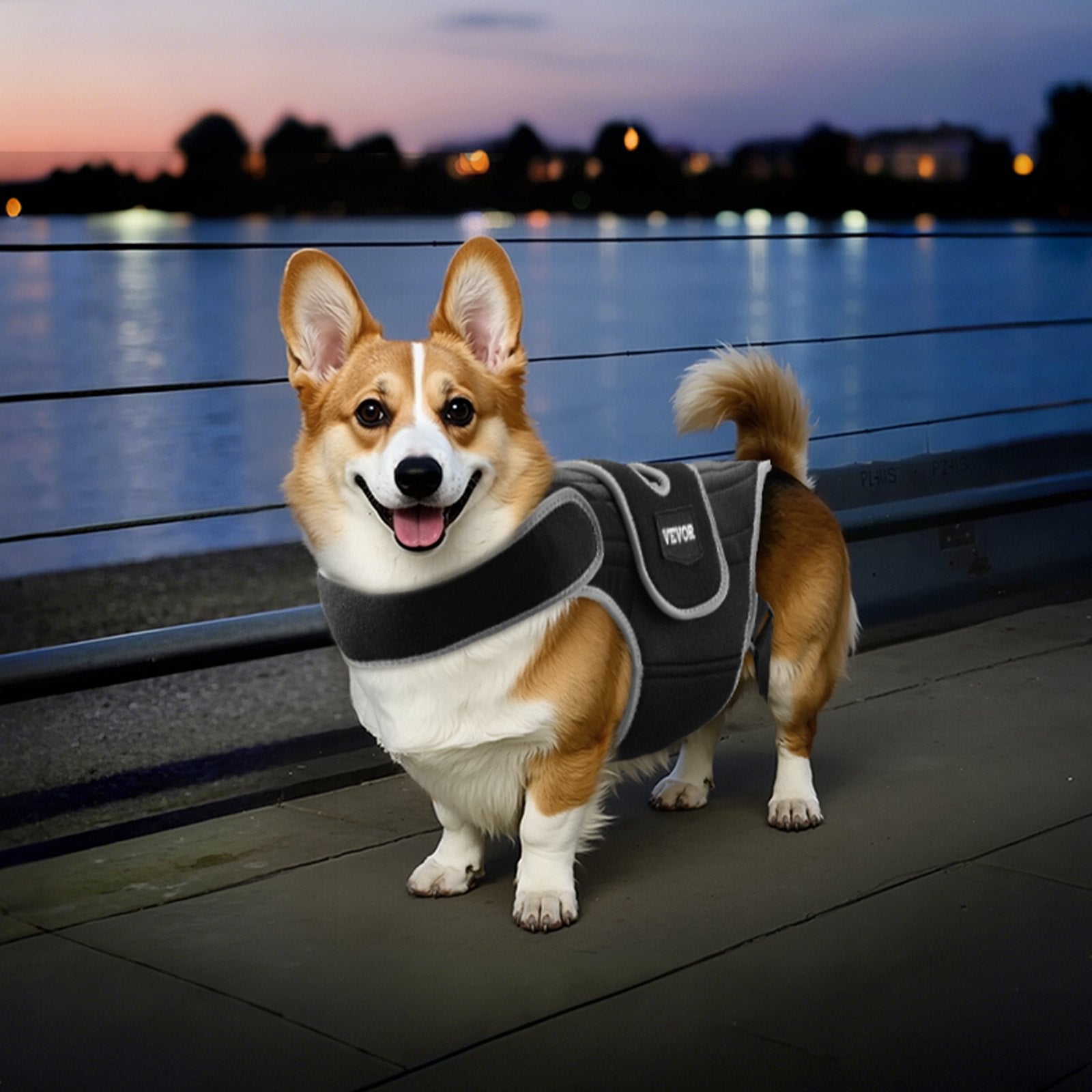 VEVOR Dog Back Brace Adjustable Dog Spine Support Harness for IVDD Pain Relief 