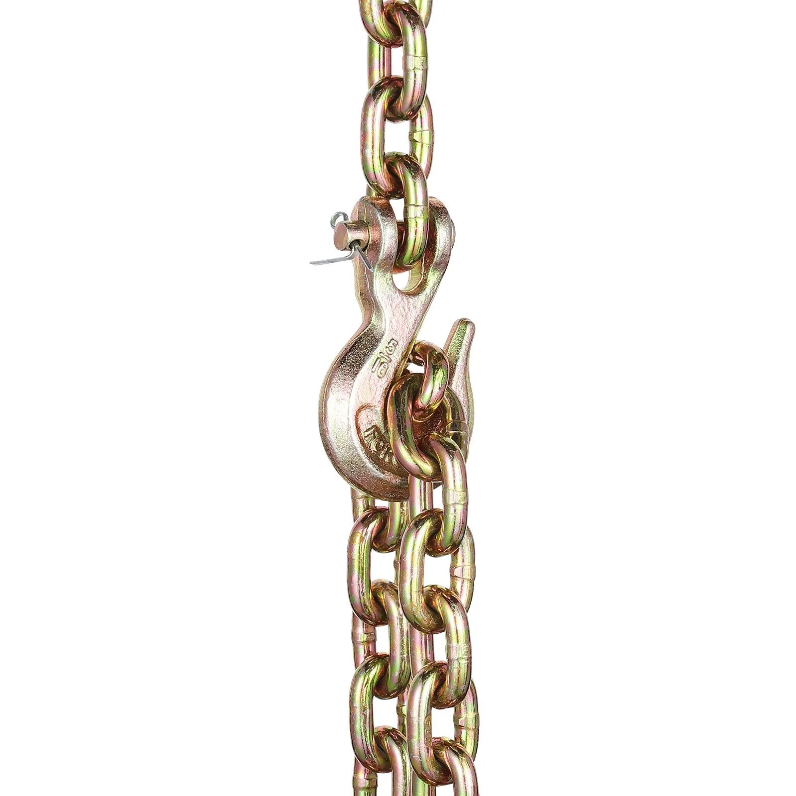 VEVOR Binder Chain G80 Tie Down Tow Chain with Hooks 5/16"x10.3' 2 Pack 4900 lbs