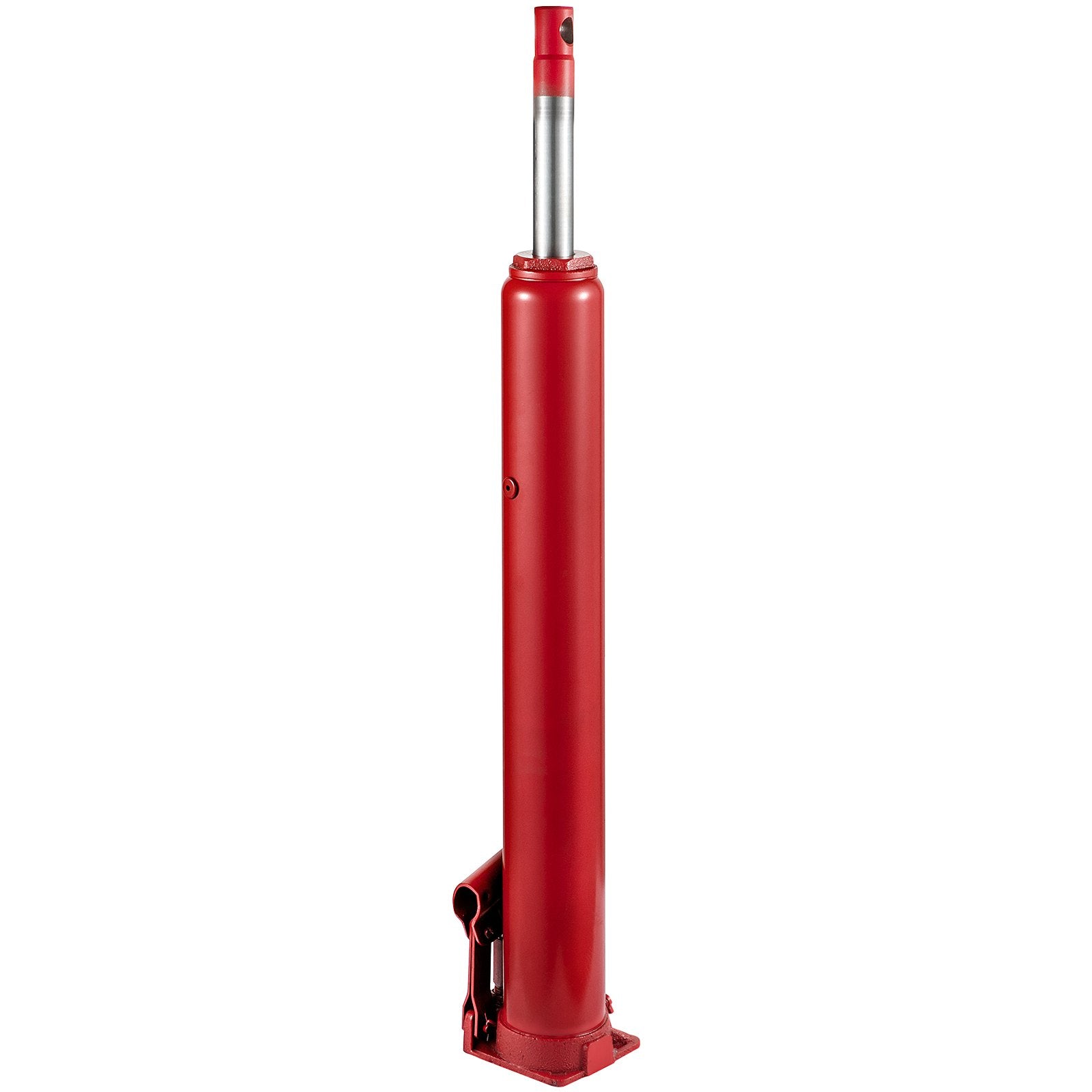VEVOR Hydraulic Long Ram Jack, 4 Tons/8818 lbs Capacity, with Single Piston Pump and Flat Base, Manual Cherry Picker w/Handle, for Garage/Shop Cranes, Engine Lift Hoist, Red 