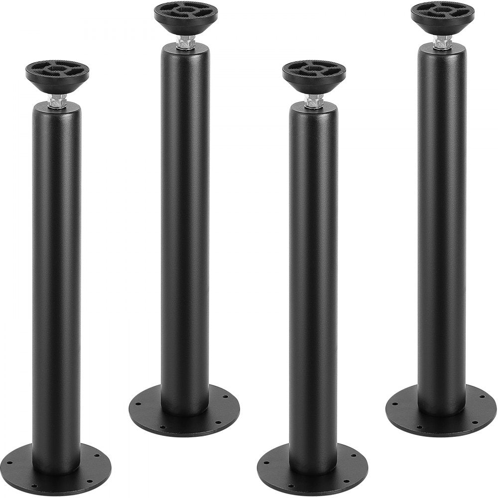 VEVOR 16 Inch Adjustable Desk Legs, Reinforced Steel Office Table Furniture legs Set of 4 for DIY, 1200 lbs Load Capacity Heavy Duty Desk Legs, Quick Instalation Legs with Adjustable Foot Cup Black 