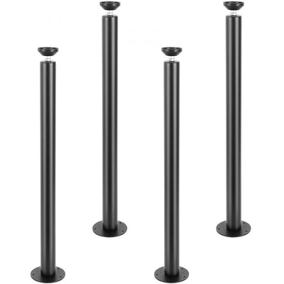 VEVOR 28 Inch Adjustable Desk Legs, Reinforced Steel Office Table Furniture legs Set of 4 for DIY, 1200 lbs Load Capacity Heavy Duty Desk Legs, Quick Instalation Legs with Adjustable Foot Cup Black 