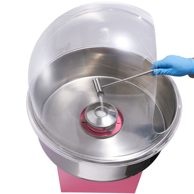 VEVOR Electric Cotton Candy Machine, 1000W Candy Floss Maker, Commercial Cotton Candy Machine with Stainless Steel Bowl, Sugar Scoop, and Cover, Perfect for Home Kids Birthday, Family Party Pink 