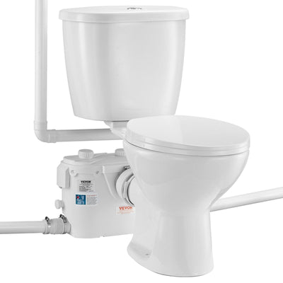 VEVOR Macerating Toilet System with 500W Pump Upflush Toilet For Basement 
