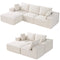 VEVOR Modular Sectional Sofa L Shaped Cloud Couch with Chaise and Cushion Beige