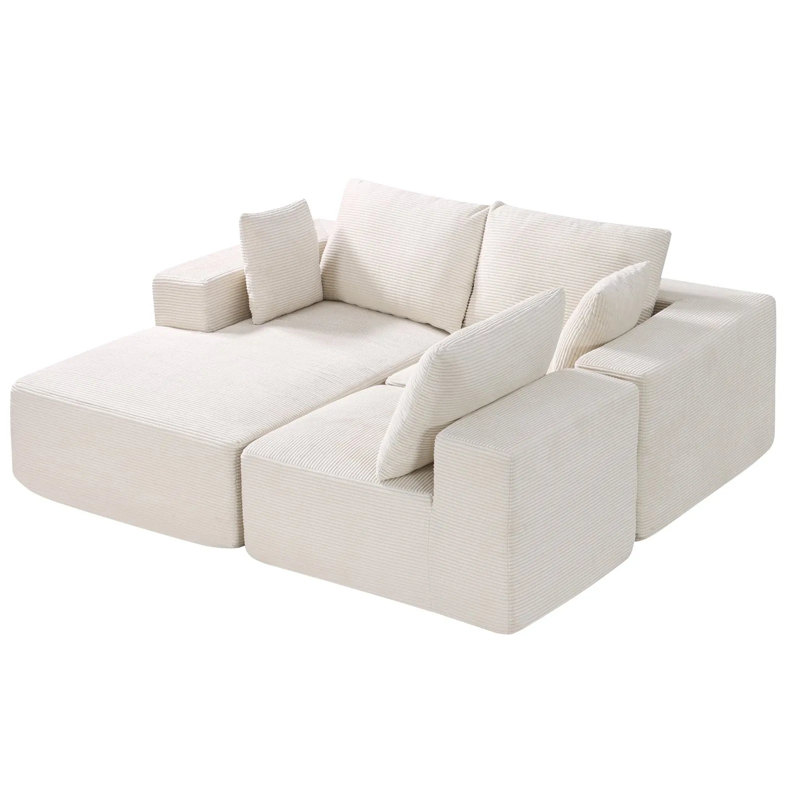 VEVOR Modular Sectional Sofa L Shaped Cloud Couch with Chaise and Cushion Beige