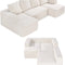 VEVOR Modular Sectional Sofa U Shaped Cloud Couch with Chaise and Cushion Beige