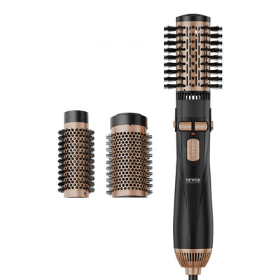 VEVOR Rotating Hair Dryer Brush Hot Air Styling Brush with 3 Interchange Heads 