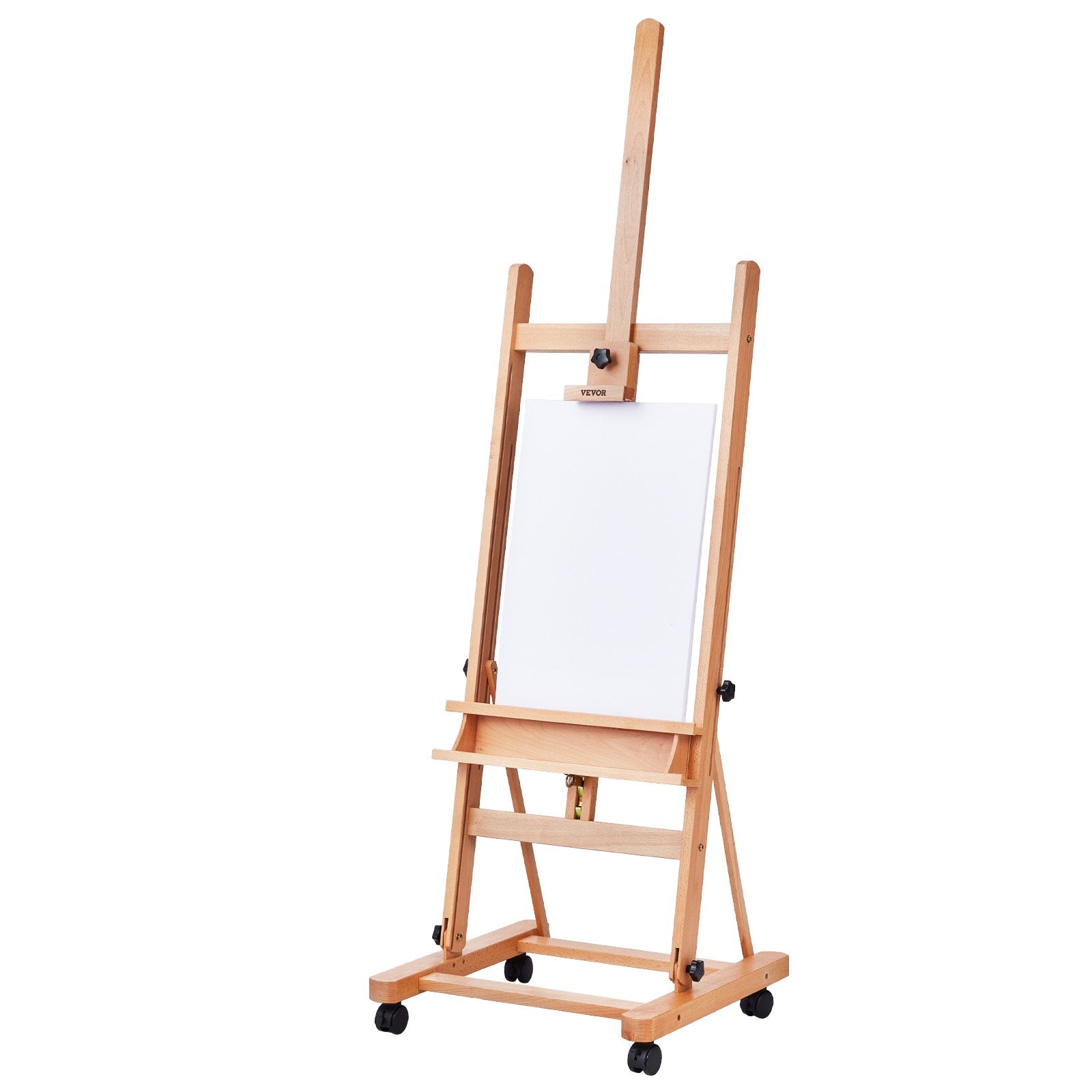VEVOR Studio H-Frame Easel Holds Canvas Art up to 48" Beechwood Artists Easel 