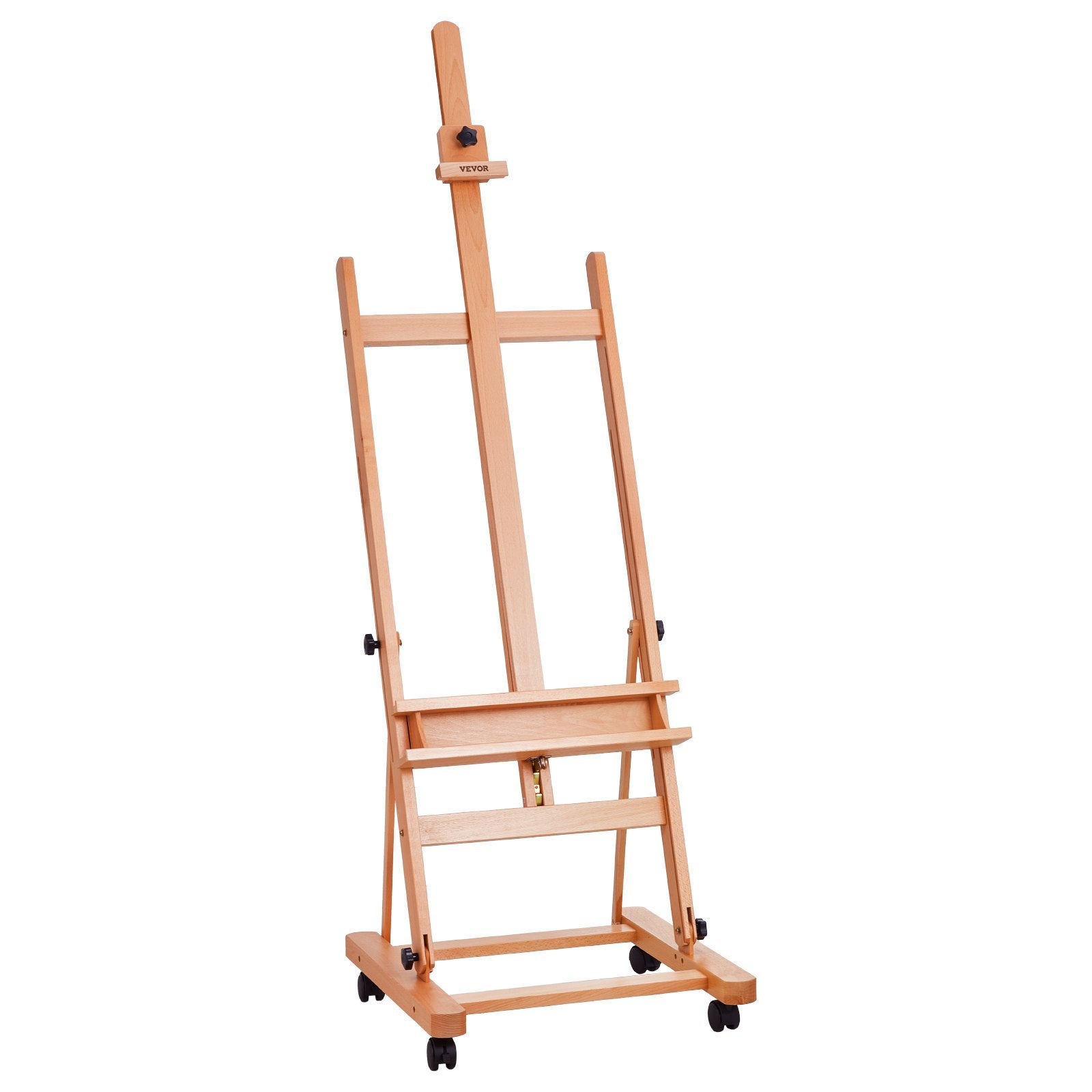 VEVOR Studio H-Frame Easel Holds Canvas Art up to 48" Beechwood Artists Easel 