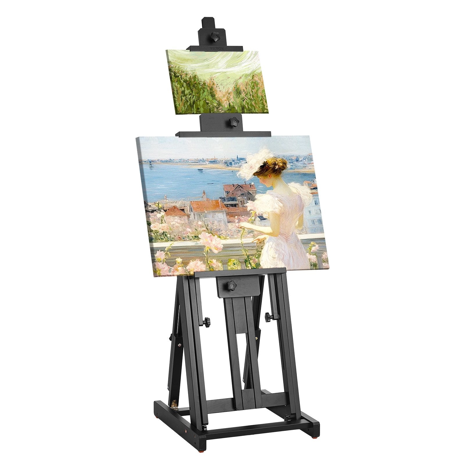 VEVOR Studio H-Frame Easel Holds Canvas Art up to 77" Beechwood Artists Easel 