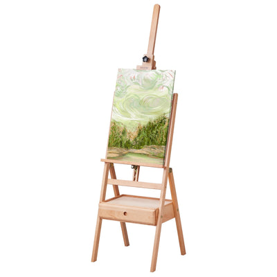 VEVOR Studio H-Frame Easel Holds Canvas Art up to 36" Beechwood Artists Easel 