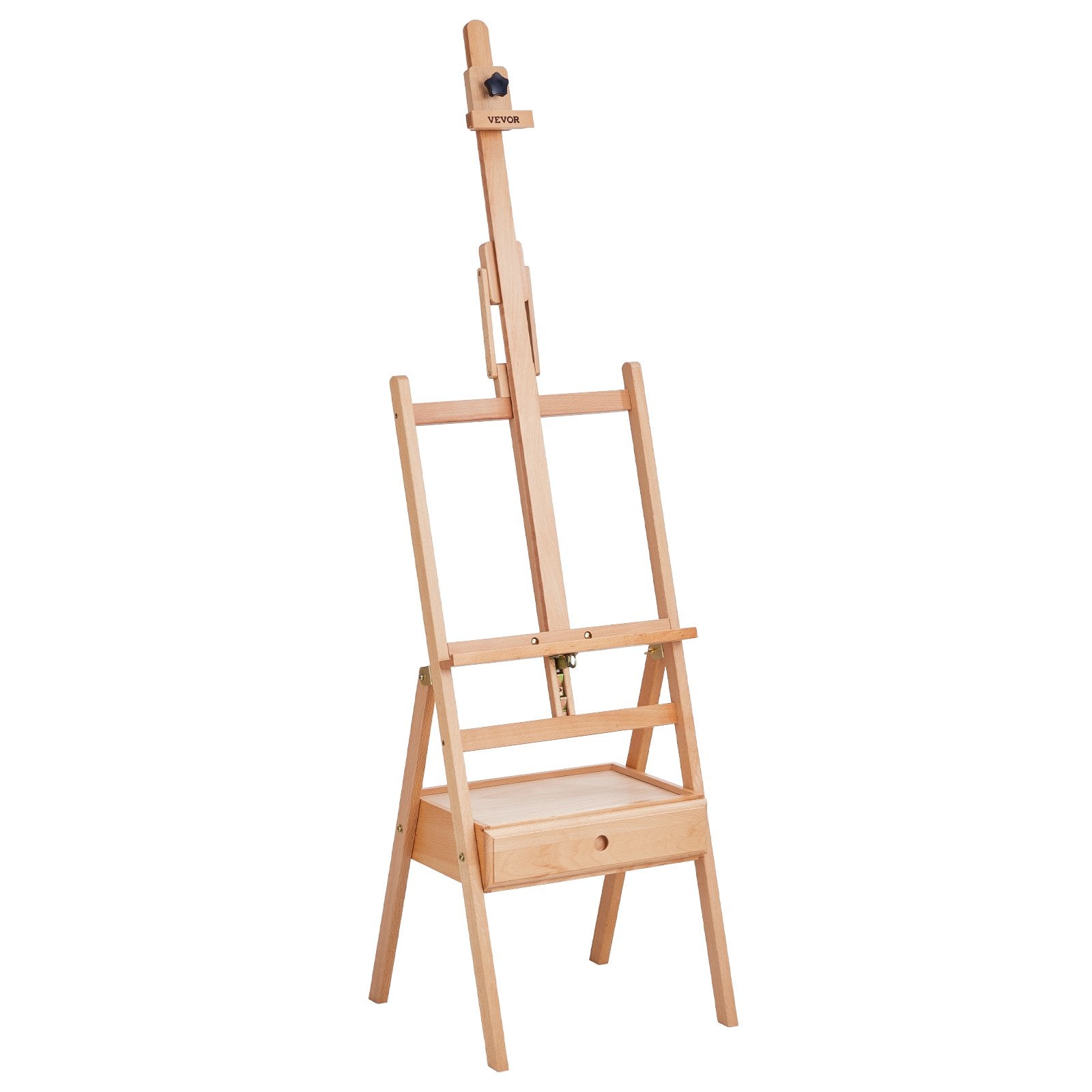 VEVOR Studio H-Frame Easel Holds Canvas Art up to 36" Beechwood Artists Easel 