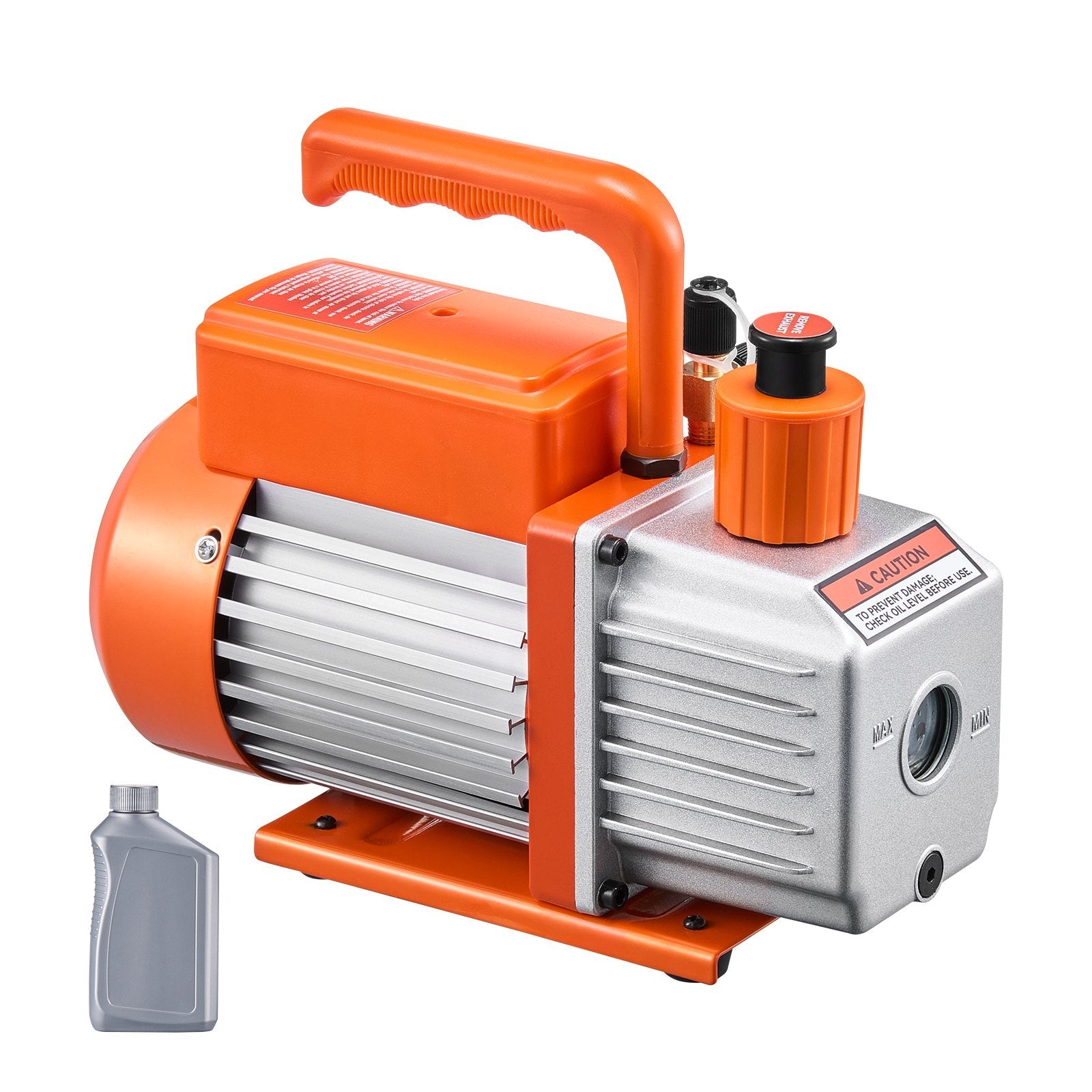 VEVOR Vacuum Pump 5 CFM HVAC Single Stage Rotary Vane Vacuum Pump Oil Included 
