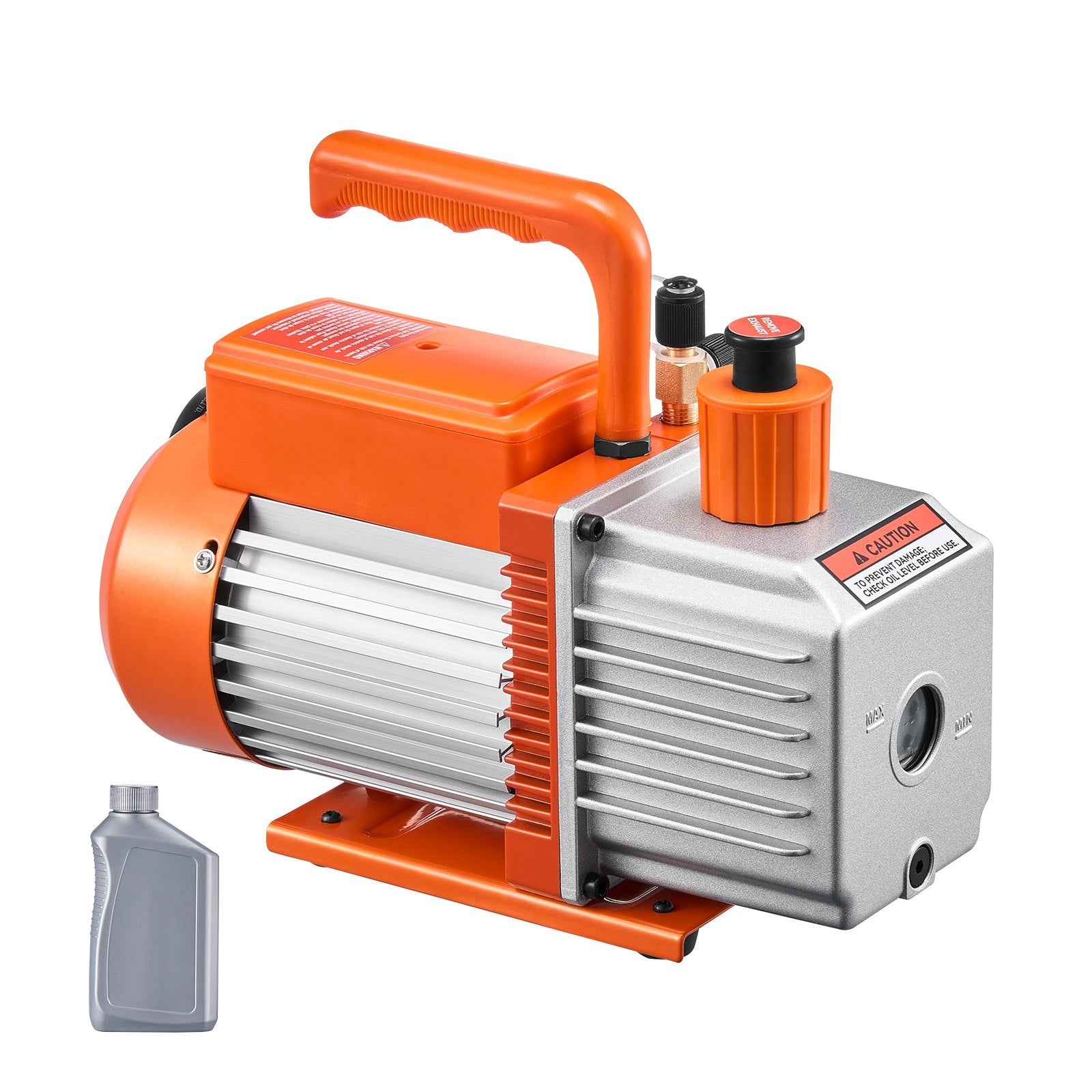 VEVOR Vacuum Pump 6 CFM HVAC 2 Stage Rotary Vane Vacuum Pump Oil Included 