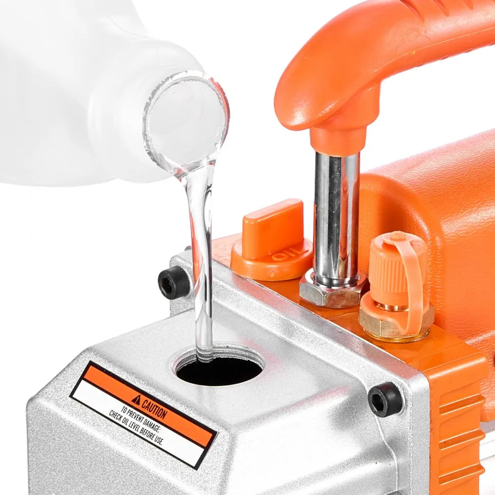 VEVOR 5 Gallon Vacuum Chamber with Pump, 3.5 CFM, Single Stage Vacuum Pump, Stainless Steel Degassing Chamber Kit with Tempered Glass Lid, 5 ft Hose, for Stabilizing Wood Degassing Silicone Resin 