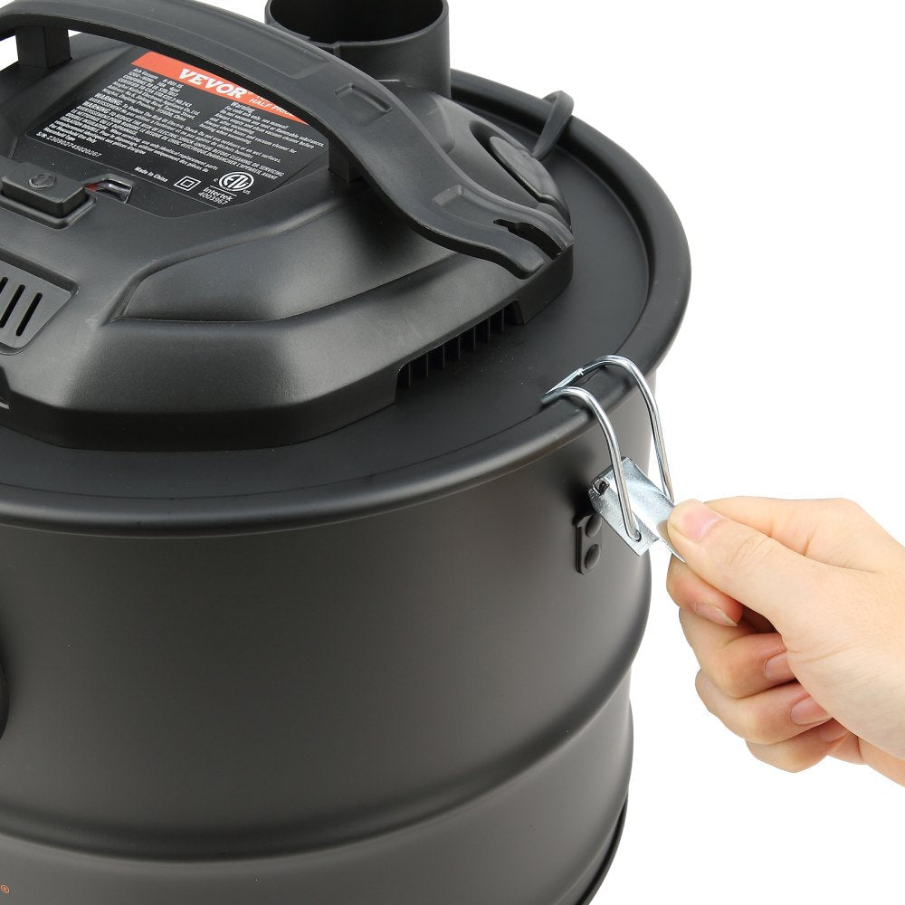 VEVOR Ash Vacuum Cleaner, 4 Gallon with 1200W Powerful Suction, Ash Vac Collector with 47.2 in Flexible Hose, for Fireplaces, Pellet Stoves, Wood Stove, Log Burner, Grills, Pizza Ovens, Fire Pits 