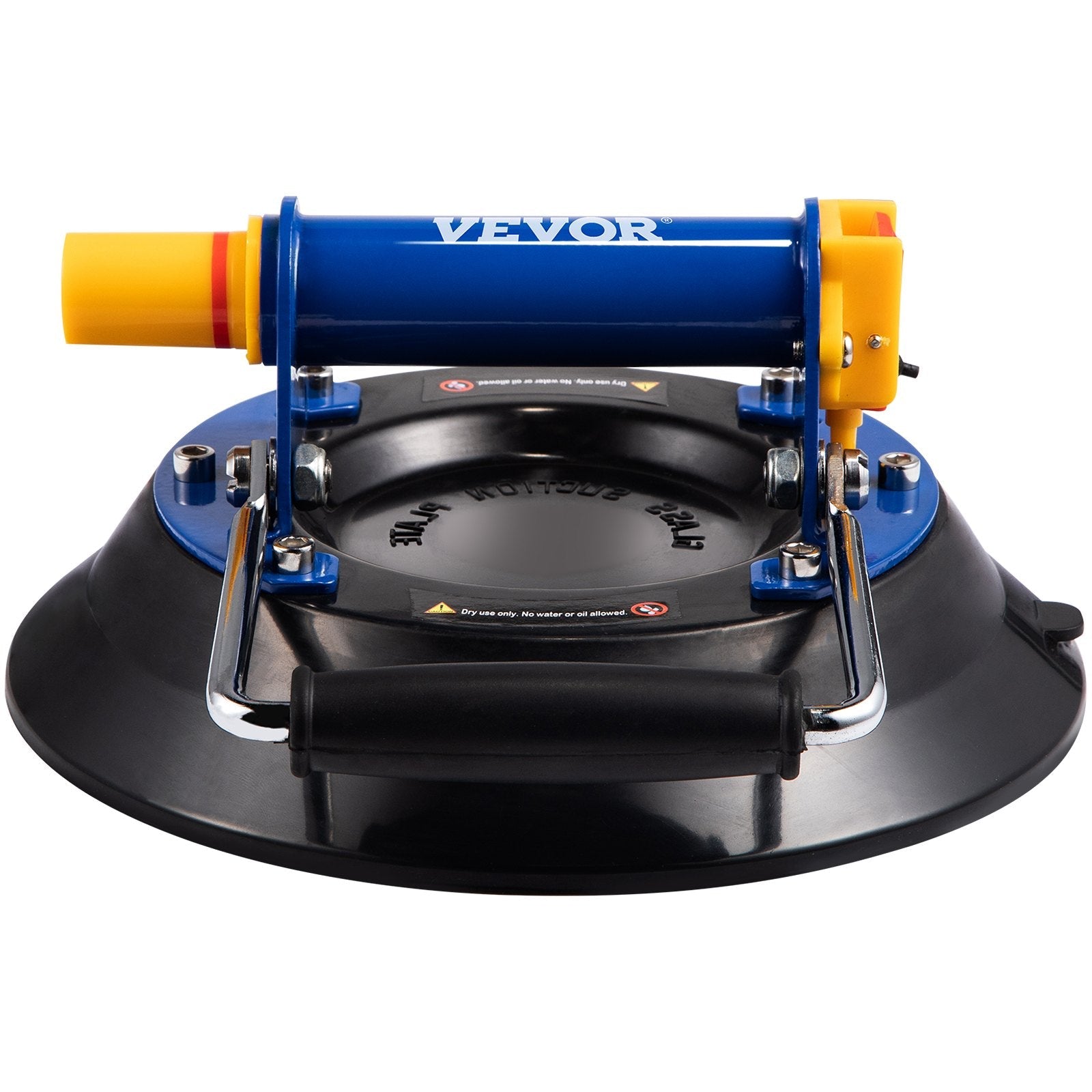VEVOR Glass Lifting Vacuum Suction Cup, 10\'\' Glass Lifter Suction Cup, 275lbs Load Capacity Glass Lifting Suction Cup, Heavy-Duty Hand-Held Glass Lifter for Moving Large Granite Tile, Replacing Wind 