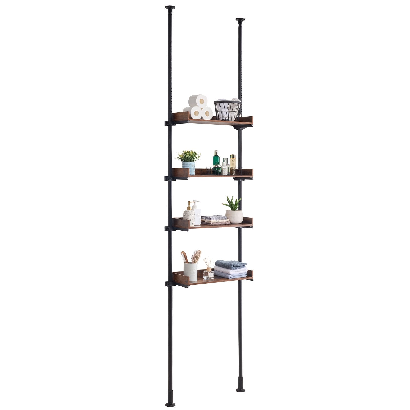 VEVOR Over the Toilet Storage 4-Tier Bathroom Shelf Rack Space Saver Organizer 