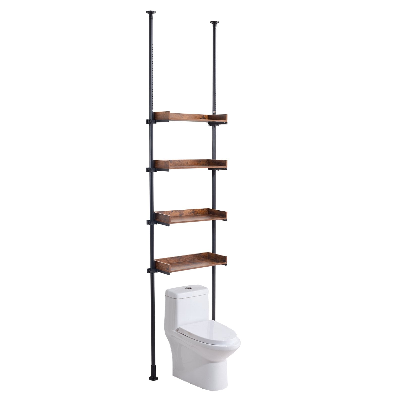 VEVOR Over the Toilet Storage 4-Tier Bathroom Shelf Rack Space Saver Organizer 