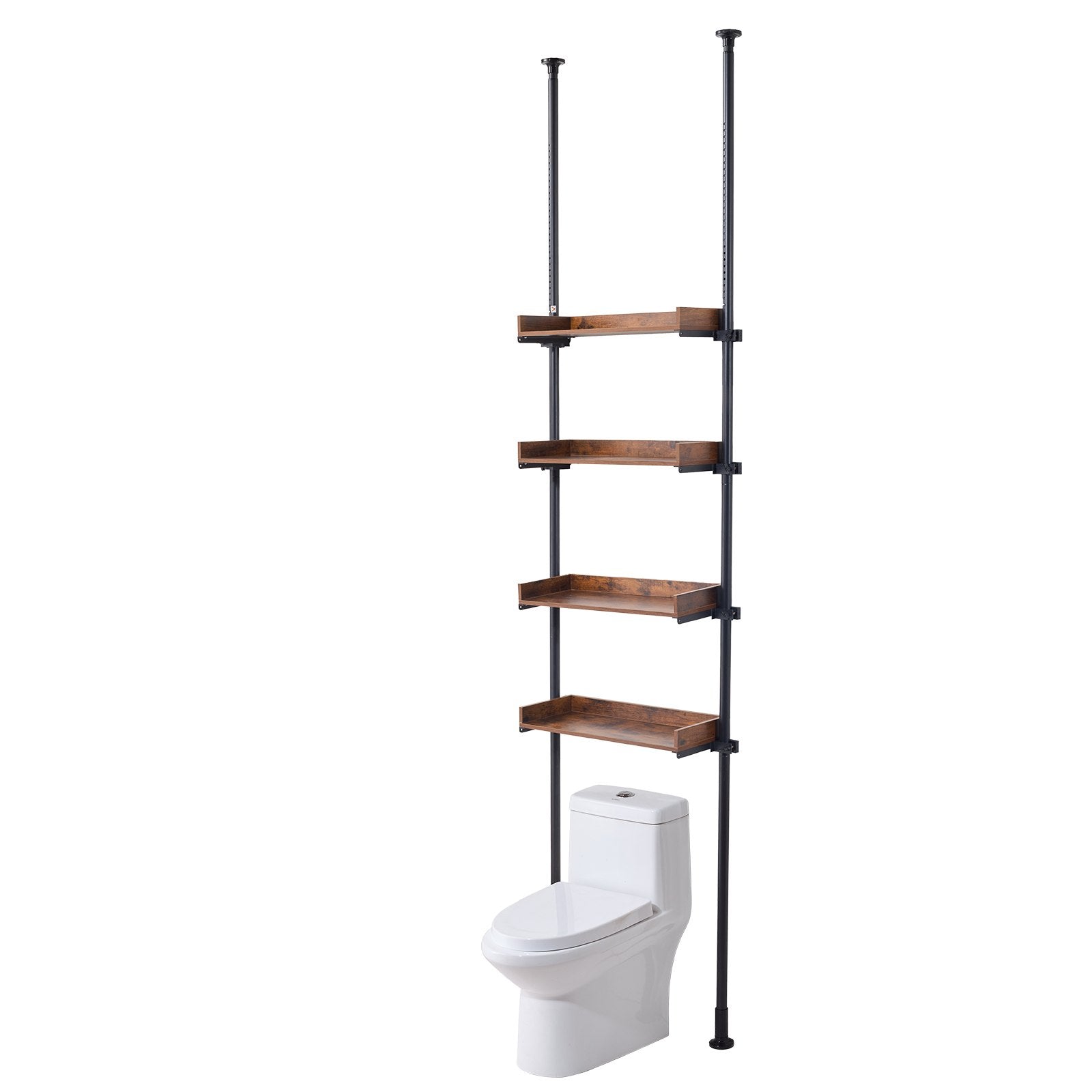 VEVOR Over the Toilet Storage 4-Tier Bathroom Shelf Rack Space Saver Organizer 
