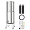 Gravity-Fed Water Filter System 3.25 Gallon | 304 Stainless Steel Countertop Water Filtration System with Stand & Filters