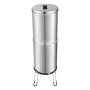Gravity-Fed Water Filter System 3.25 Gallon | 304 Stainless Steel Countertop Water Filtration System with Stand & Filters
