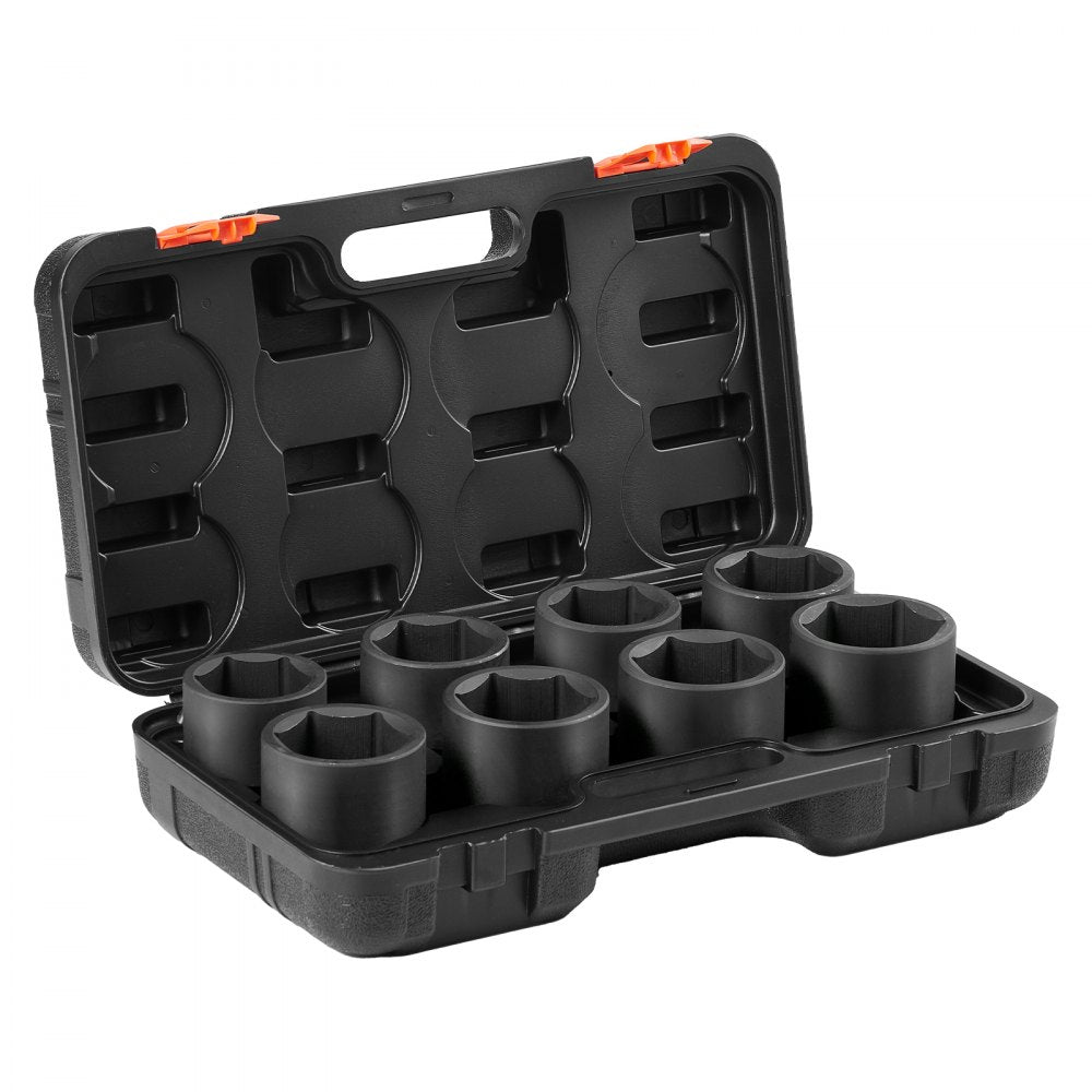 VEVOR Axle Nut Impact Socket Set 3/4" Drive 6-Point 8PCS SAE Spindle Nut Socket 