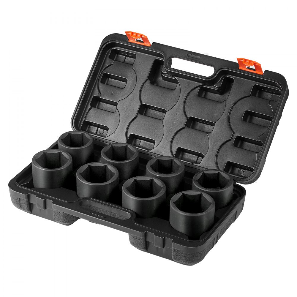 VEVOR Axle Nut Impact Socket Set 3/4" Drive 6-Point 8PCS SAE Spindle Nut Socket 