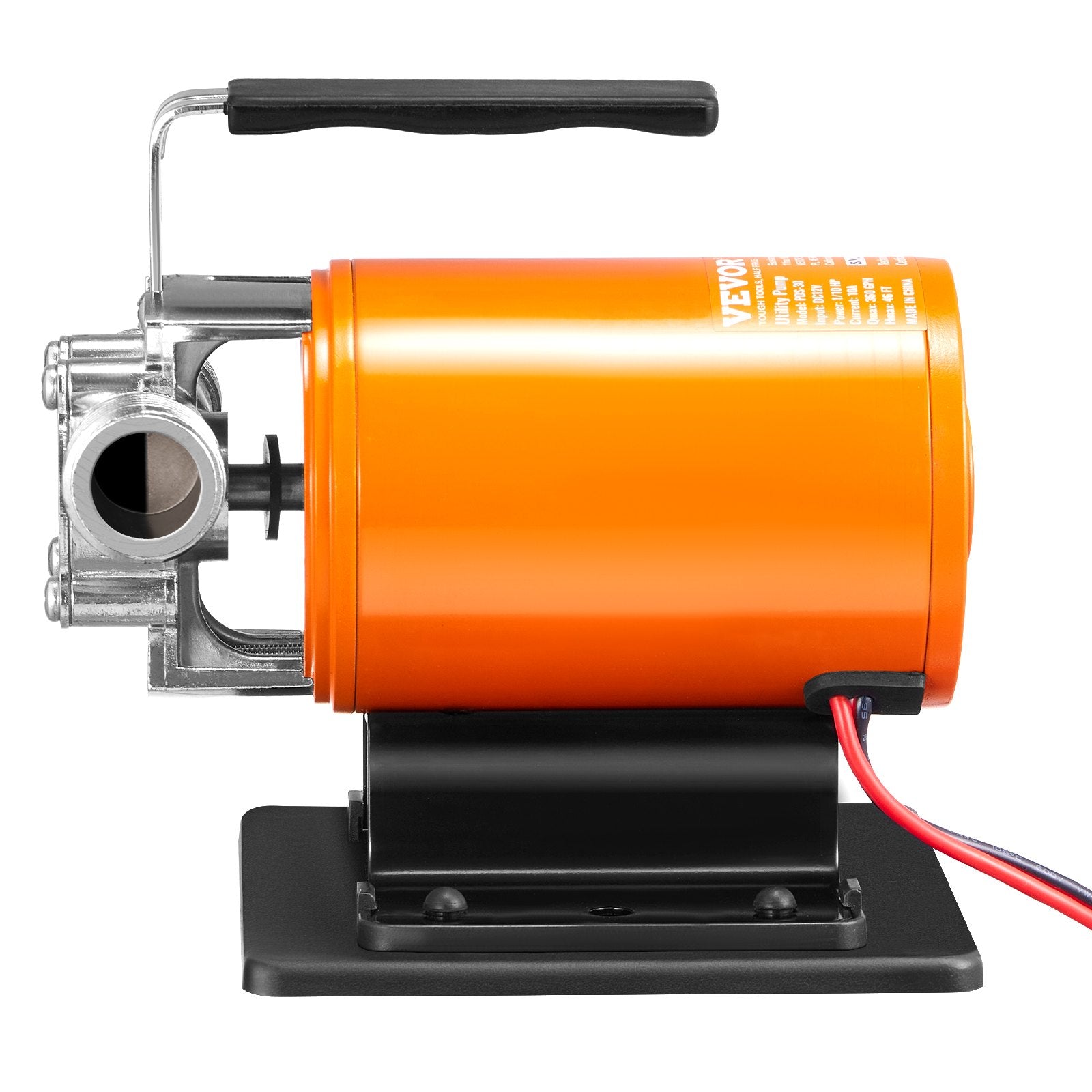 VEVOR Water Transfer Pump, 12V DC 360 GPH 1/10HP, Portable Electric Utility Pump with 6 ft Suction Hose Kit, Impeller, Suction Strainer, for Garden, Rain Barrel, Pool, Pond, Hot Tub, Aquarium Draining 