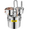 VEVOR Moonshine Still Distiller 3Gal 12L Stainless Steel Water Distiller Copper Tube with Circulating Pump Home Brewing Kit Build-in Thermometer for DIY Whisky Wine Brandy Spirits