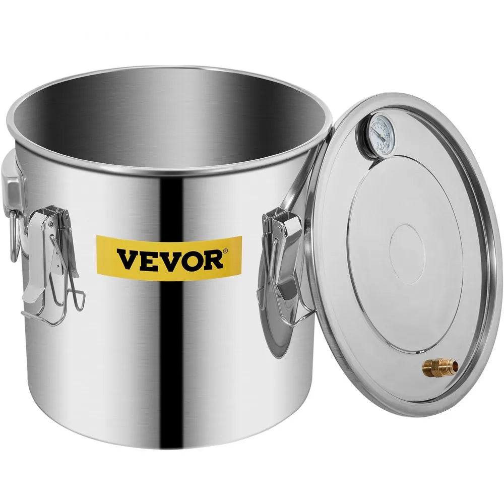 VEVOR Moonshine Still 9.6Gal 38L, Distillery Kit with Circulating Pump, Alcohol Still Copper Tube, Whiskey Distilling Kit w/Build-In Thermometer, Whiskey Making Kit for DIY Alcohol, Stainless Steel