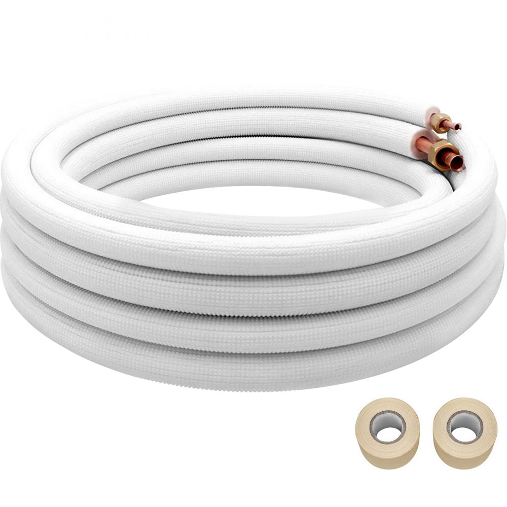 Copper Line Set Copper Pipes for Mini Split Air Conditioner 25' 3/8" & 5/8" OD 