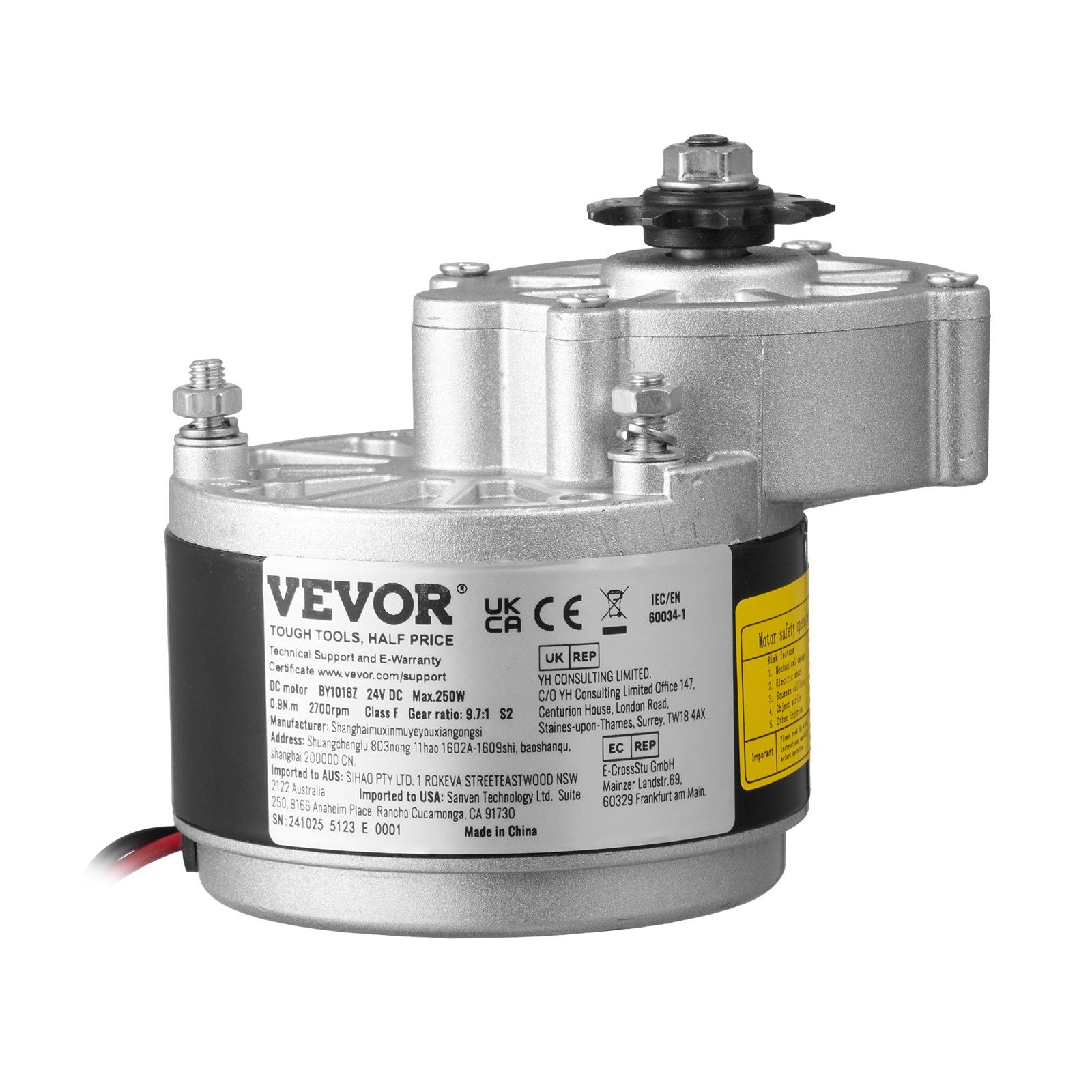 250W Electric Powerful DC Motor Kit 24V 2700rpm with Upgraded Speed Controller 