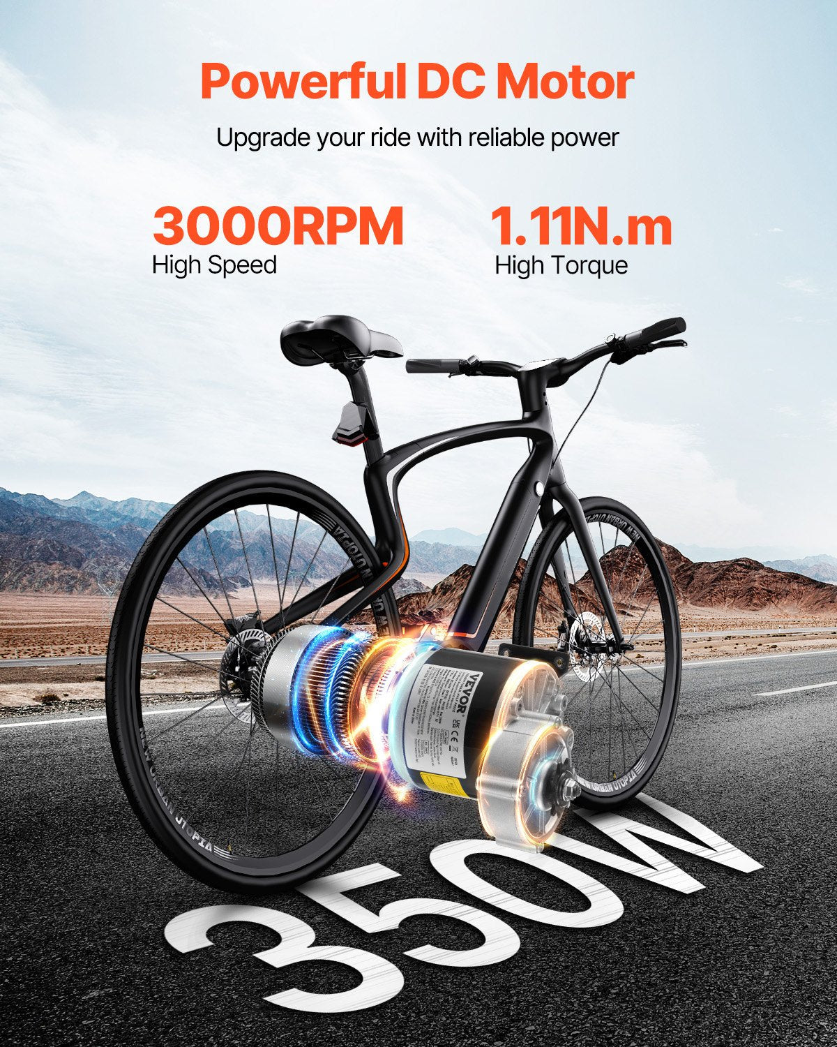 350W Electric Powerful DC Motor 24V 3000rpm Motor for E-Bike Dirt Bike DIY 