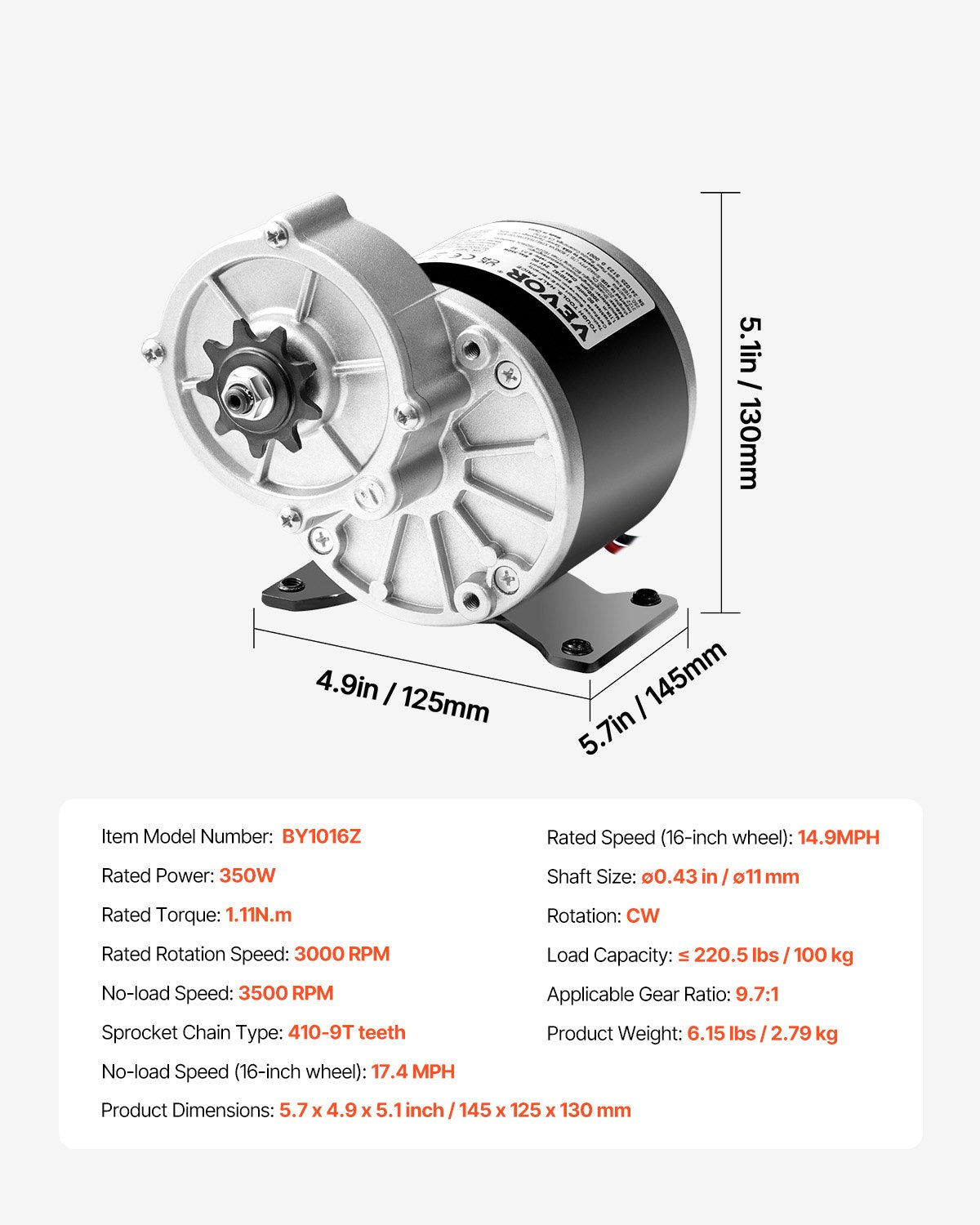 350W Electric Powerful DC Motor 24V 3000rpm Motor for E-Bike Dirt Bike DIY 