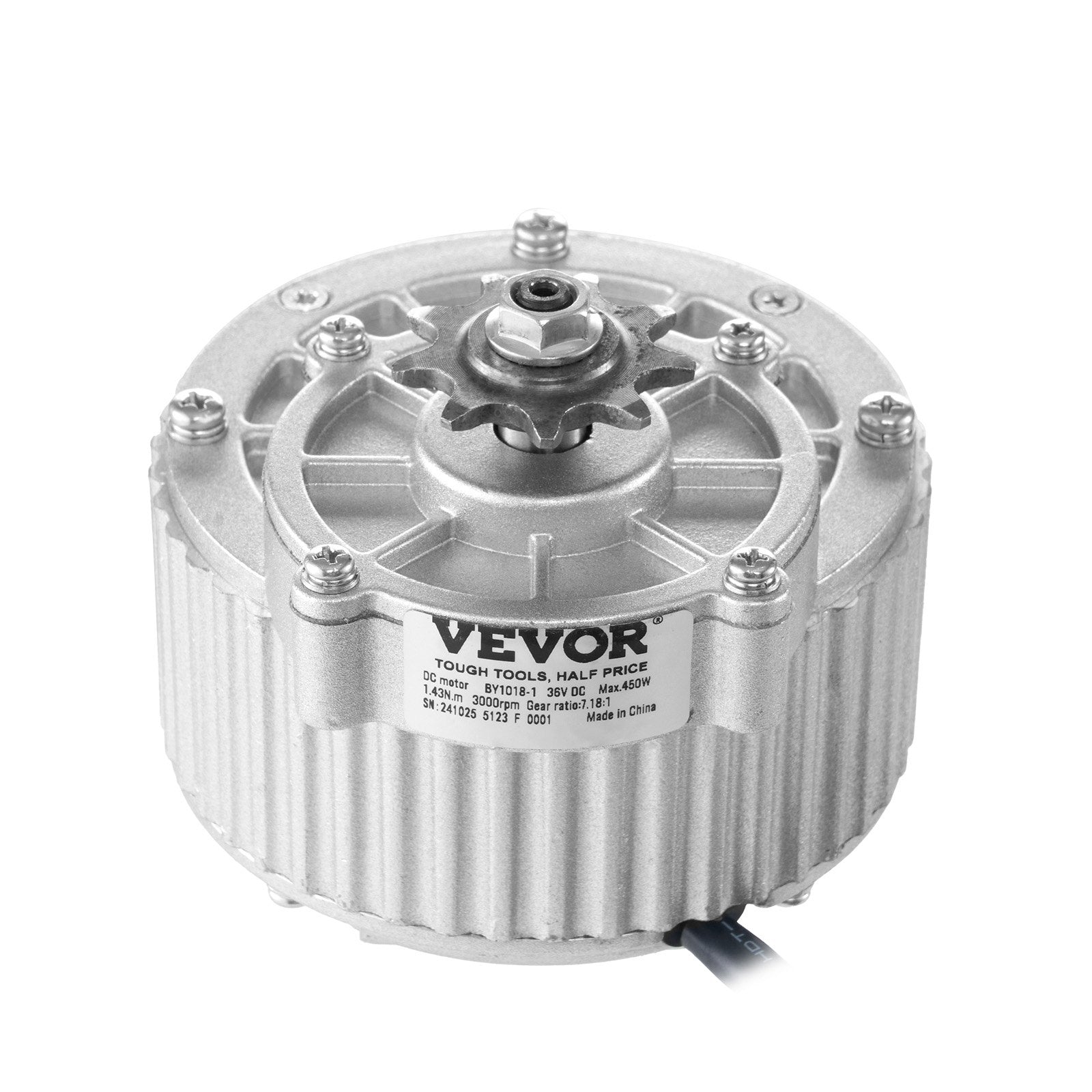 VEVOR 450W Electric Brushed DC Motor Kit 36V 3000rpm with Upgraded Controller 