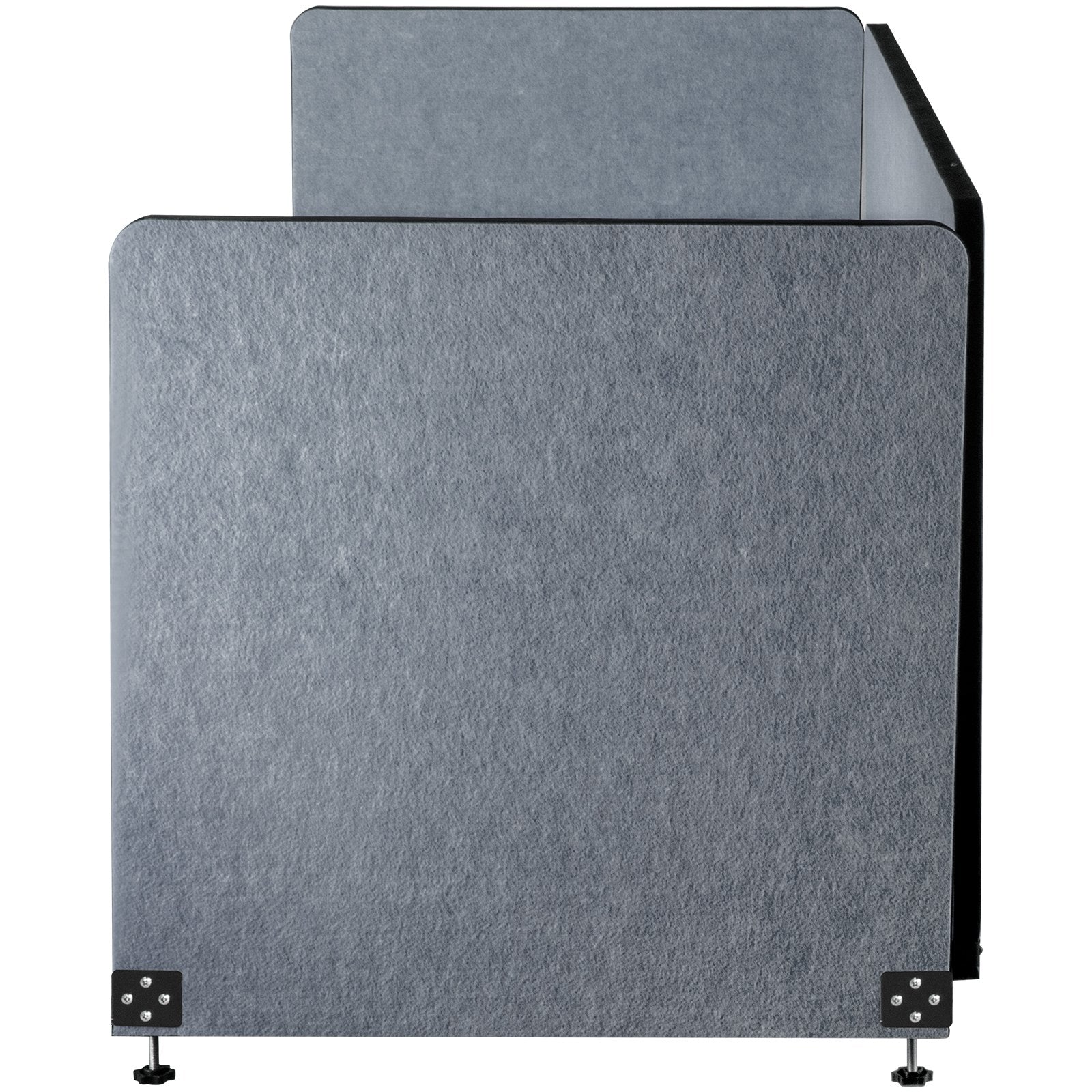 VEVOR Desk Divider 60'' Desk Privacy Panel, 3 Panels Privacy Acoustic Panel, Sound Absorbing Acoustic Privacy Panel, Reduce Noise and Visual Distractions, Lightweight Clamp-on Divider Light Gray 