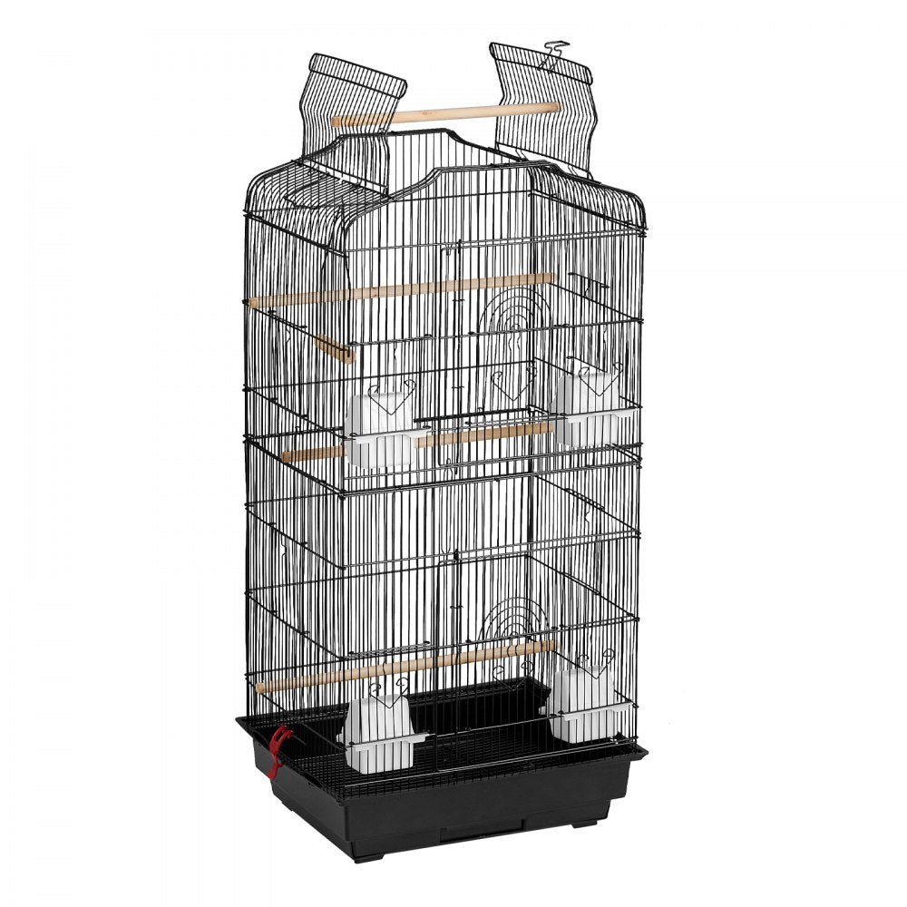 VEVOR Large Bird Cage 62 in Rolling Metal Parakeet Cage for Cockatiels Parrot 